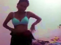 Naughty And Hot Busty Amateur Indian Teen Shows Off Her Breasts In The Bedroom